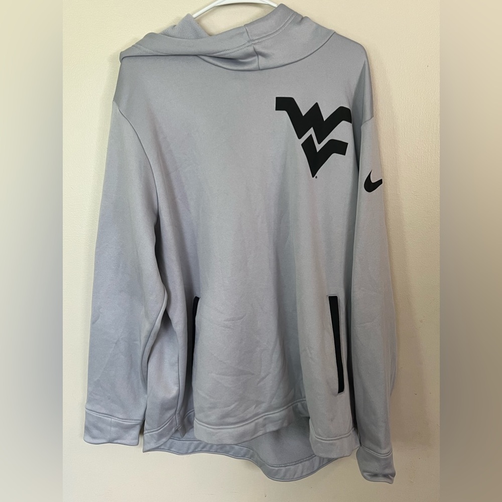 Nike Men’s 2X gray/silver hooded sweatshirt hoodie West Virginia University WVU